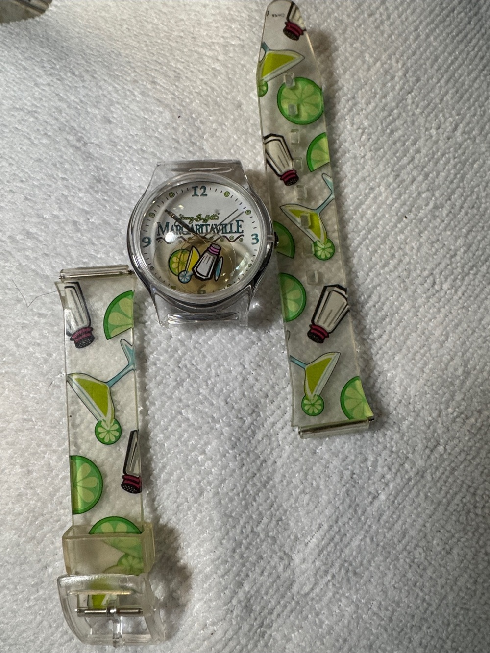 Vintage 90s Jimmy Buffett Margaritaville Clear Jelly Watch- RARE